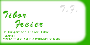 tibor freier business card